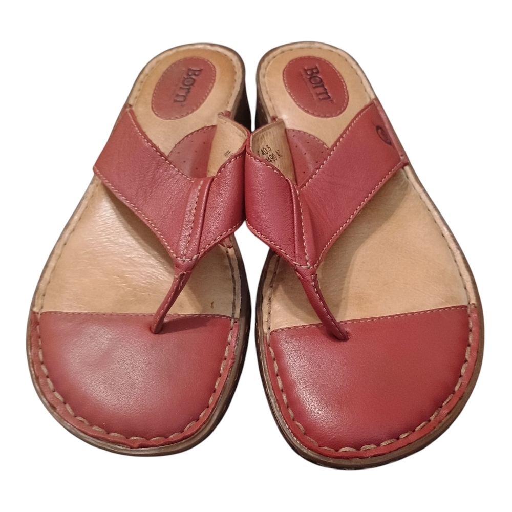 Born Leather Slide Sandals